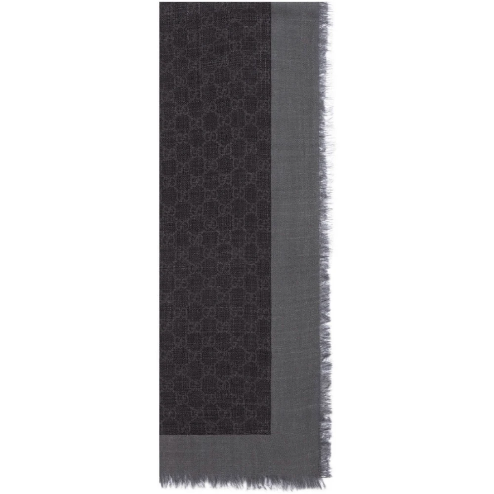 Gucci Gestreepte monogram sjaal Black Dames