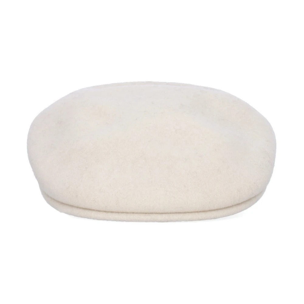 Kangol Witte Wollen Pet Platte Naadloze Kroon White Heren