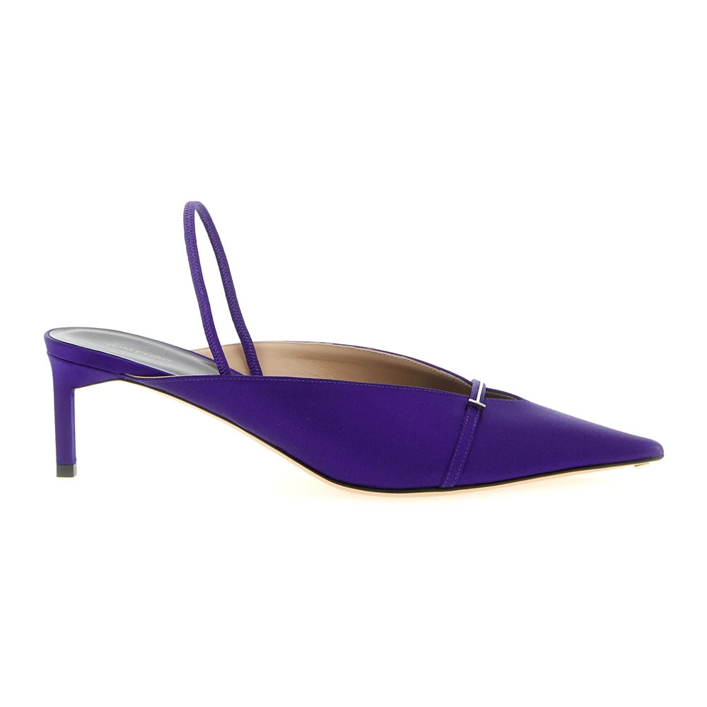 Tom Ford Women's Purple Julianne Satin Slingbacks
