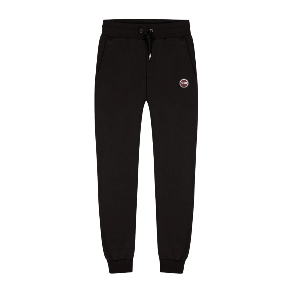 Colmar Katoenen sweatpants met geribbelde details Black Heren
