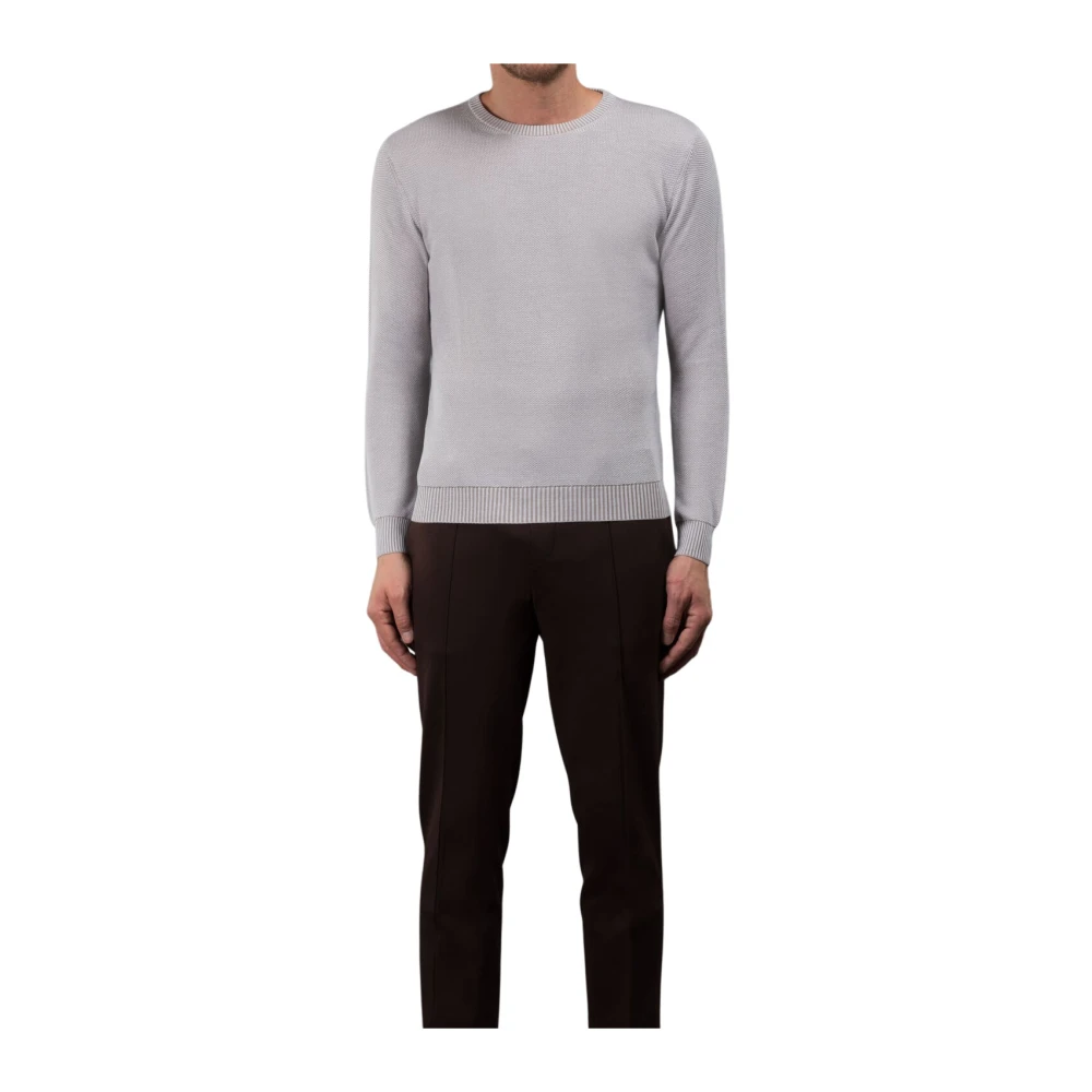 Moorer Men's Gray Round-Neck Knitwear, Xl, Orvieto Round-Neck Knitwear