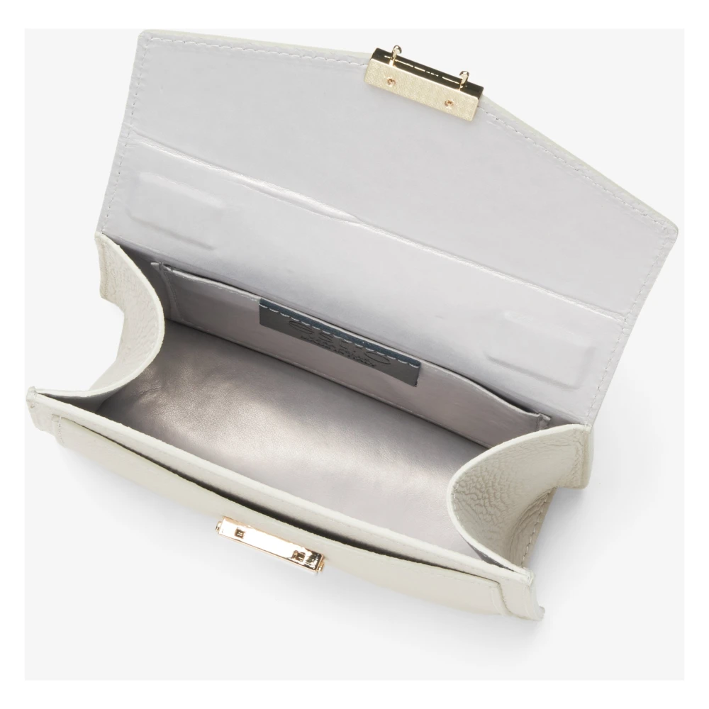 Estro Dames Kleine Beige Satchel Handtas gemaakt van Premium Italiaans Echt Leer Beige Dames