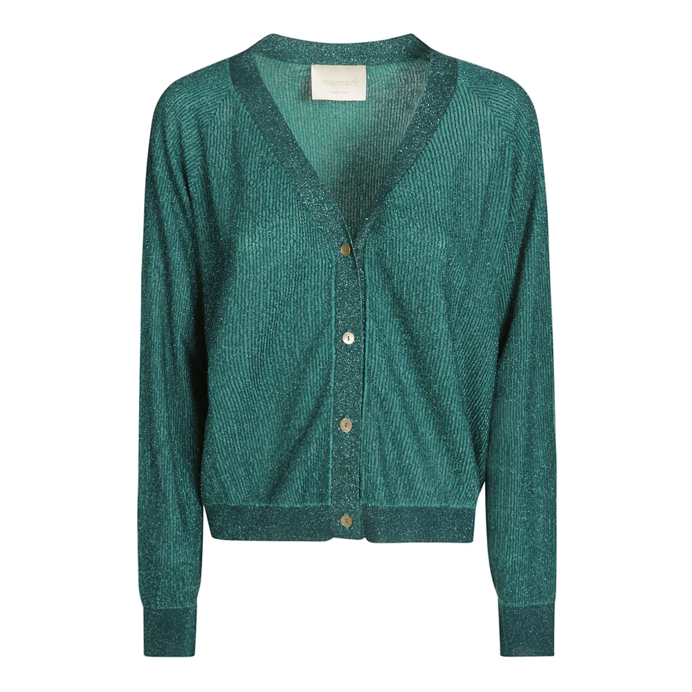 Momoni Glinsterende Cardigan Cressida Stijl Green Dames