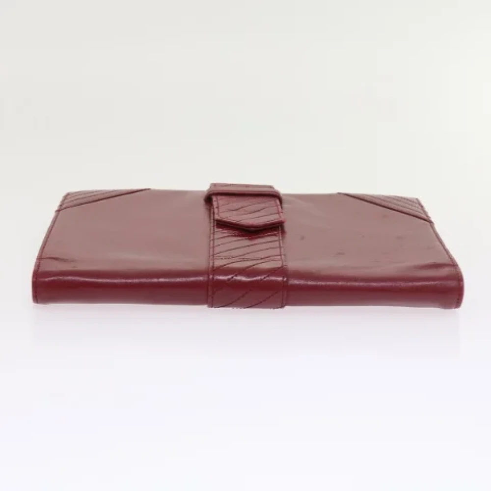 Yves Saint Laurent Vintage Pre-owned Leather clutches Red Dames