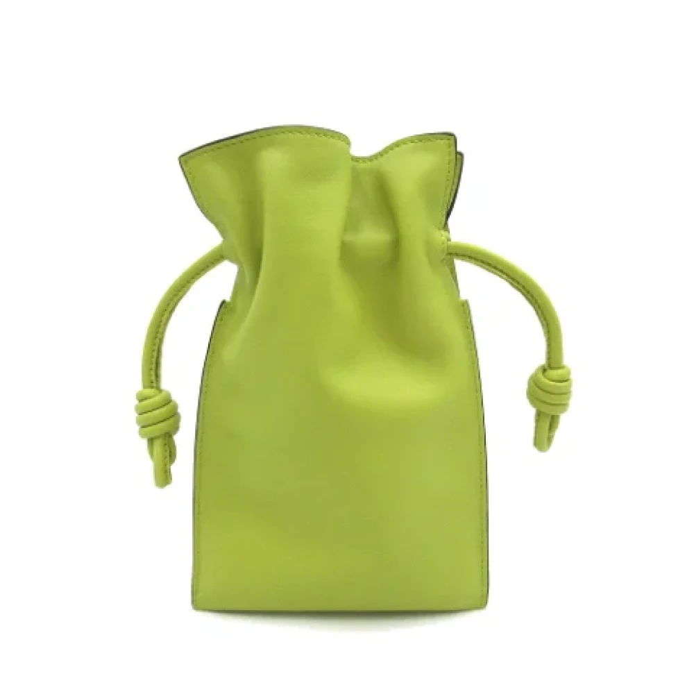 Loewe Pre-owned Leather shoulder-bags Green Dames