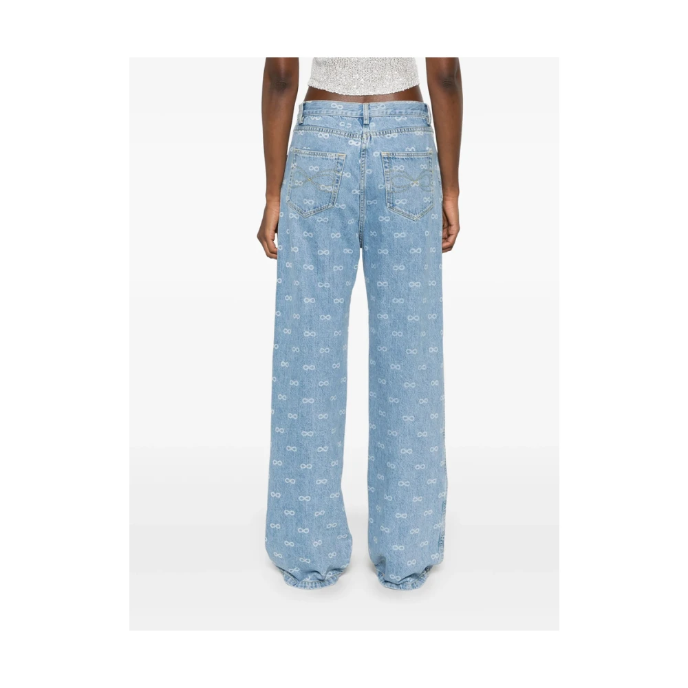 Mach & Mach Blauwe Klassieke Straight Leg Jeans Blue Dames
