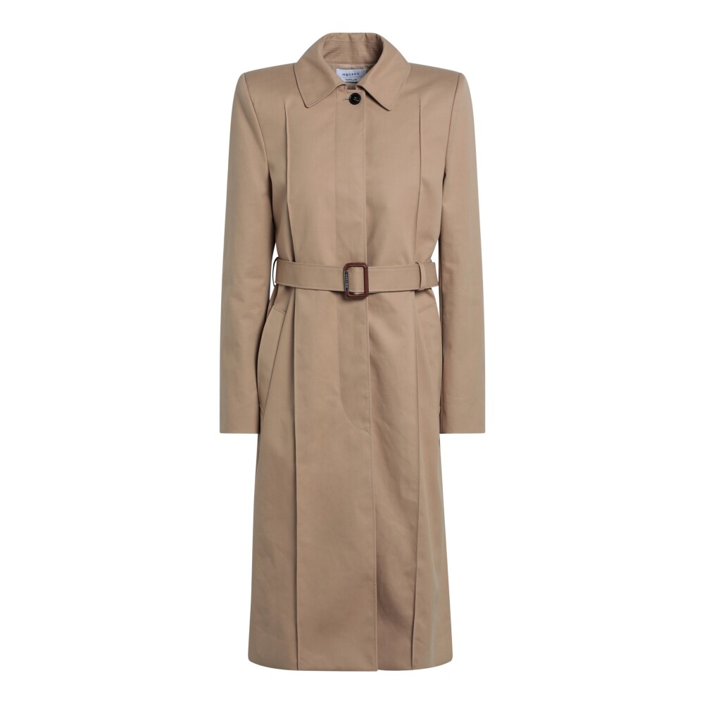 Alexander McQueen トレンチコート 38サイズ ベージュ系 ALEXANDER McQUEEN(アレキサンダーマックイーン) トレンチコート