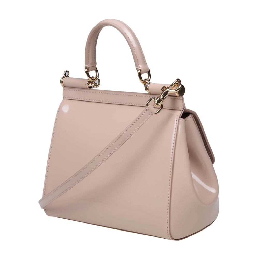 Dolce & Gabbana Kleine Sicilië tas in gepolijst kalfsleer Pink Dames