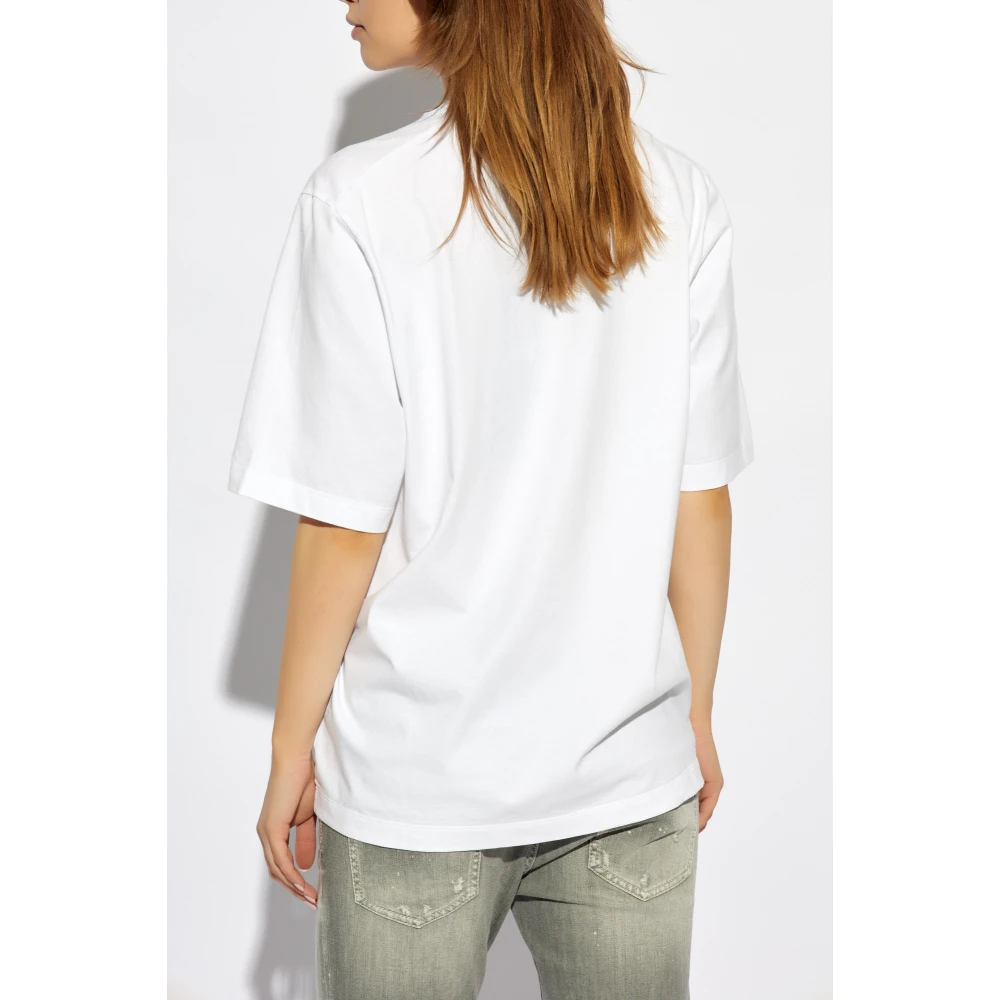 Dsquared2 Bedrukt T-shirt White Dames