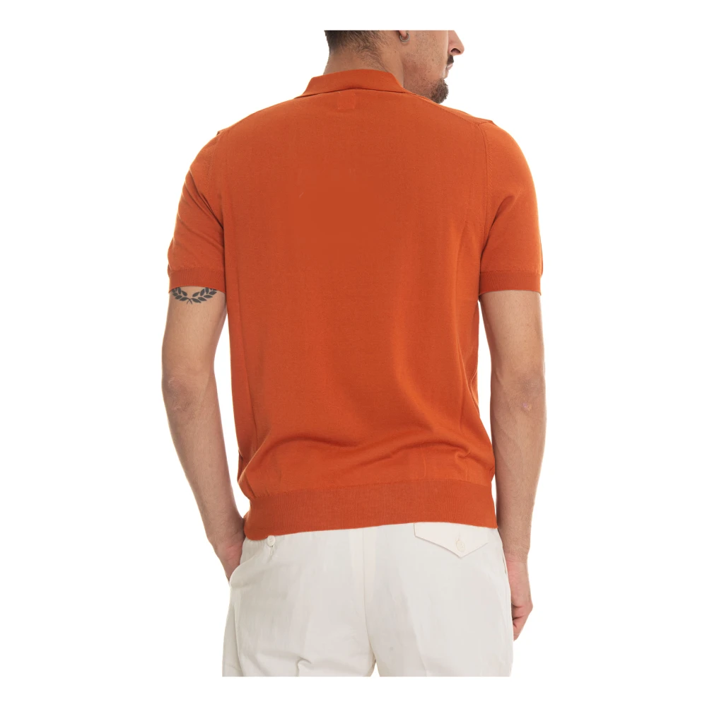 Hindustrie Lichtgewicht katoenen poloshirt Orange Heren