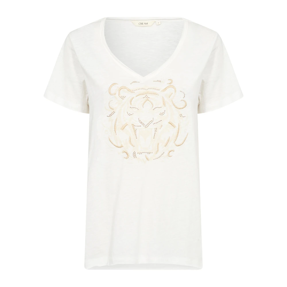 Cream - Tops > T-Shirts - White - Cream - Modalova