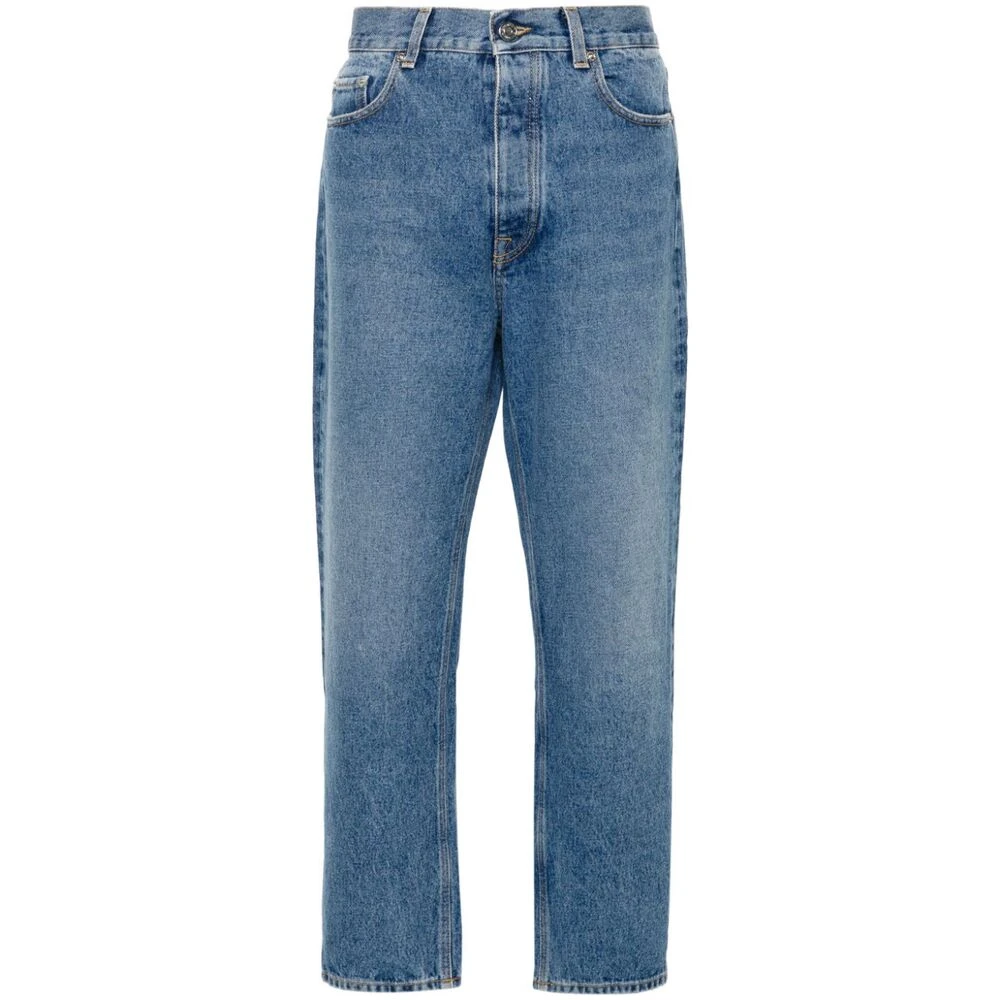 Armarium Indigo Blauwe Denim Jeans met Contraststiksels Blue Dames
