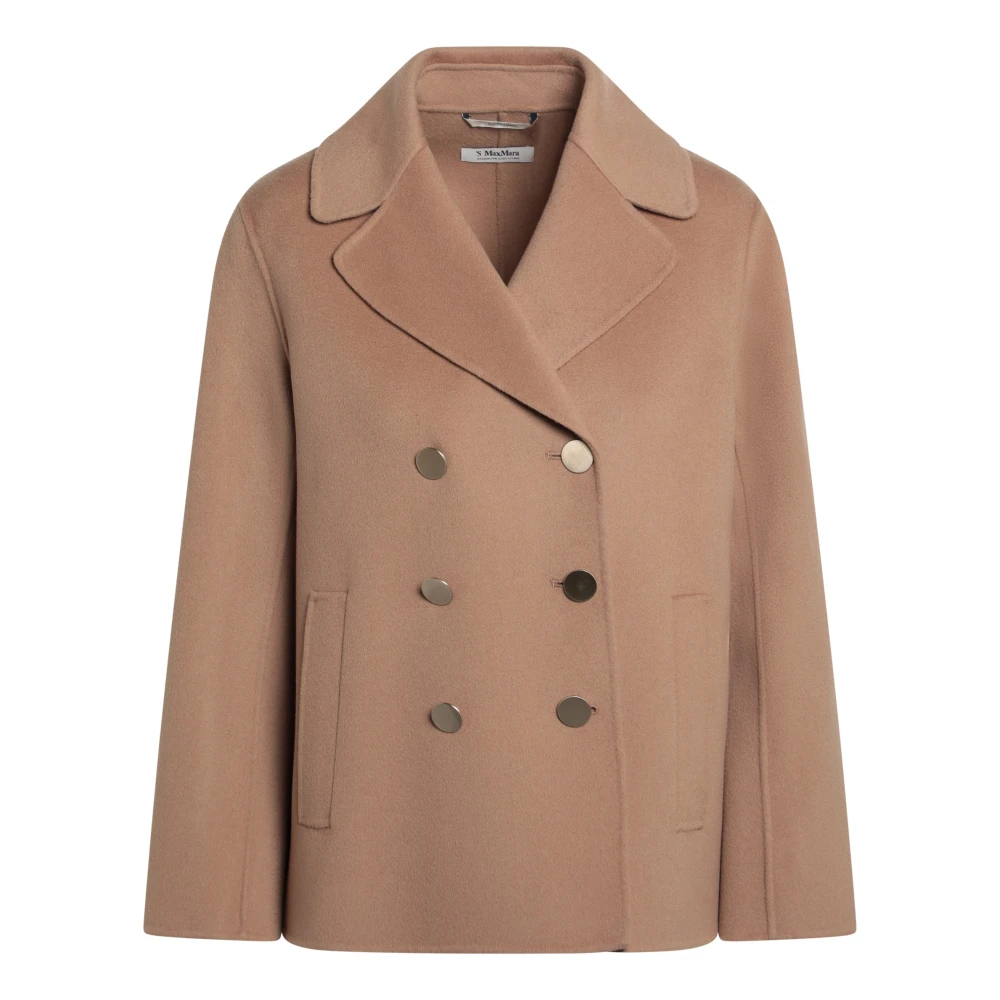 Max Mara Dubbelbreasted Jas Brown Dames