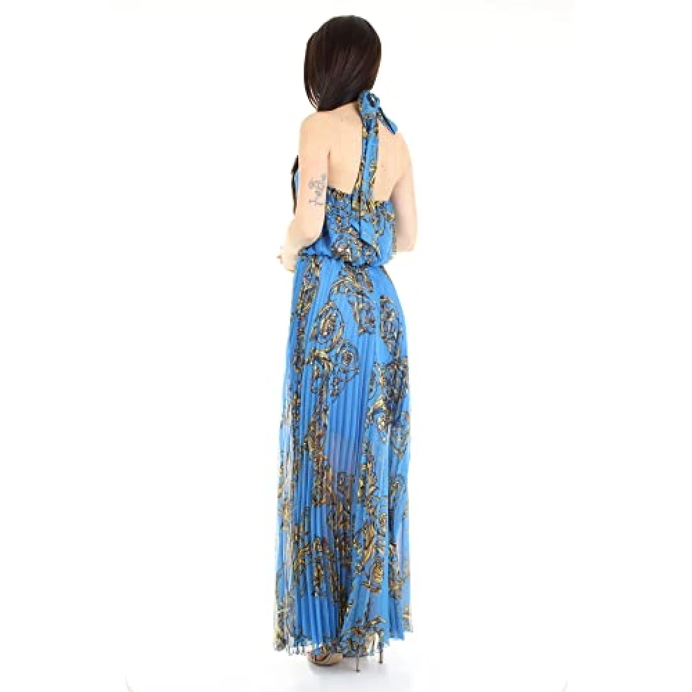 Versace Maxi dagelijkse jurk Blue Dames