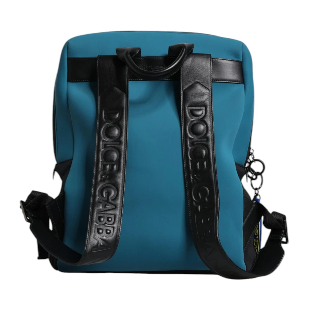 Dolce & Gabbana Logo Reis Schoolrugzak Blauw Oranje Multicolor Heren