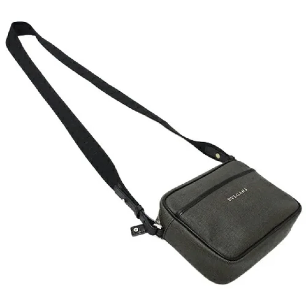 Bvlgari Vintage Pre-owned Plastic shoulder-bags Gray Heren