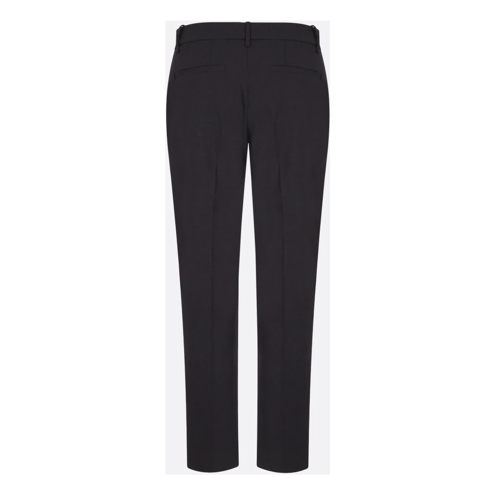 BRUNELLO CUCINELLI Antraciet wollen broek met monile detail Gray Dames