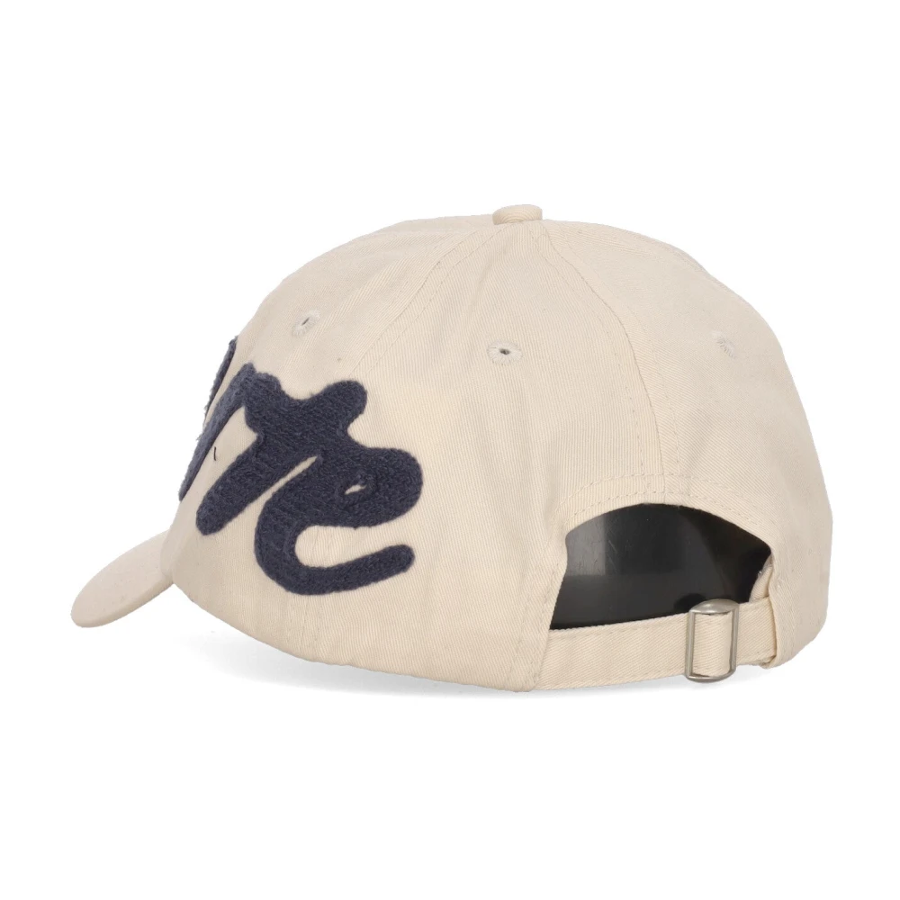 Arte Antwerp Gebogen klep geborduurde patch hoed Beige Unisex
