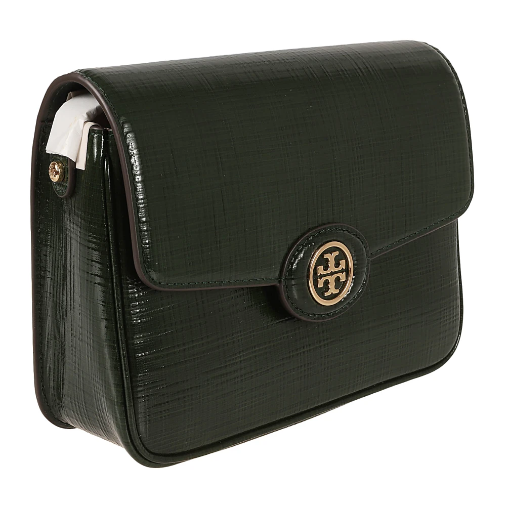 TORY BURCH Crosshatched Convertible Schoudertas Green Dames