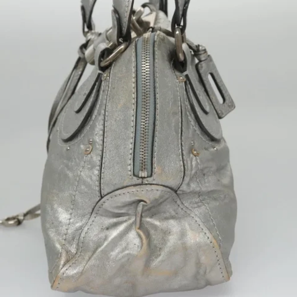 Chloé Pre-owned Leather handbags Gray Dames