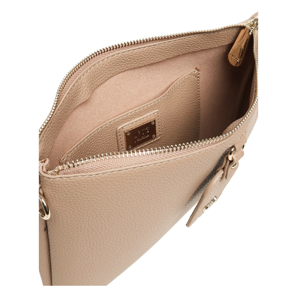 V73 Beige Schoudertas met Ritssluiting Beige Dames