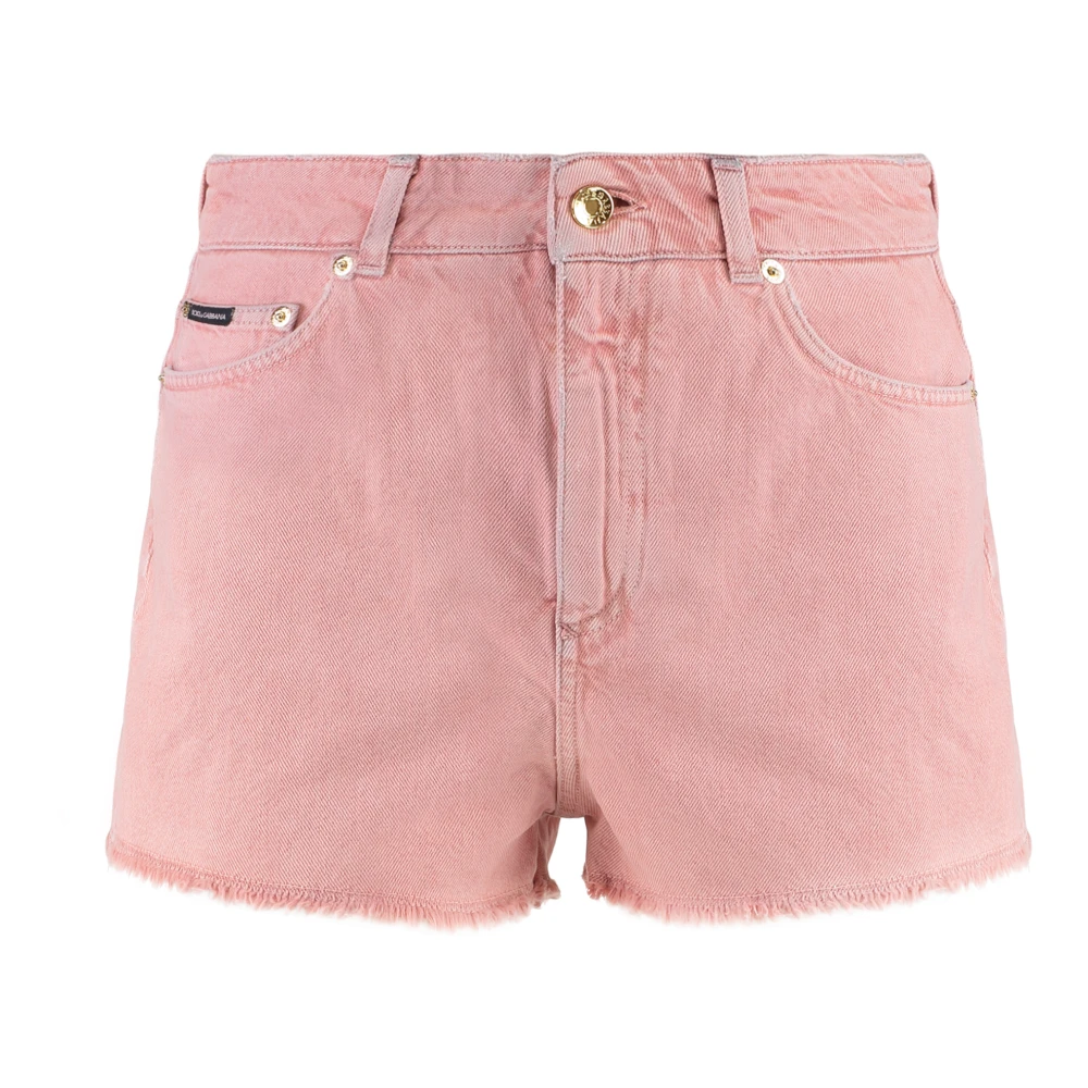 Dolce & Gabbana Denim Shorts - Female - Denim Shorts - Pink - S - Shorts
