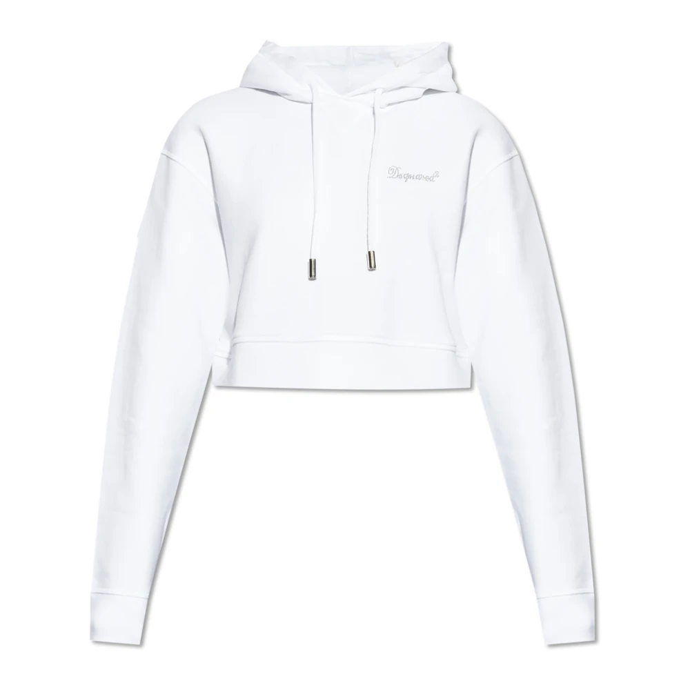 Dsquared2 Sweatshirt med logotyp White, Dam