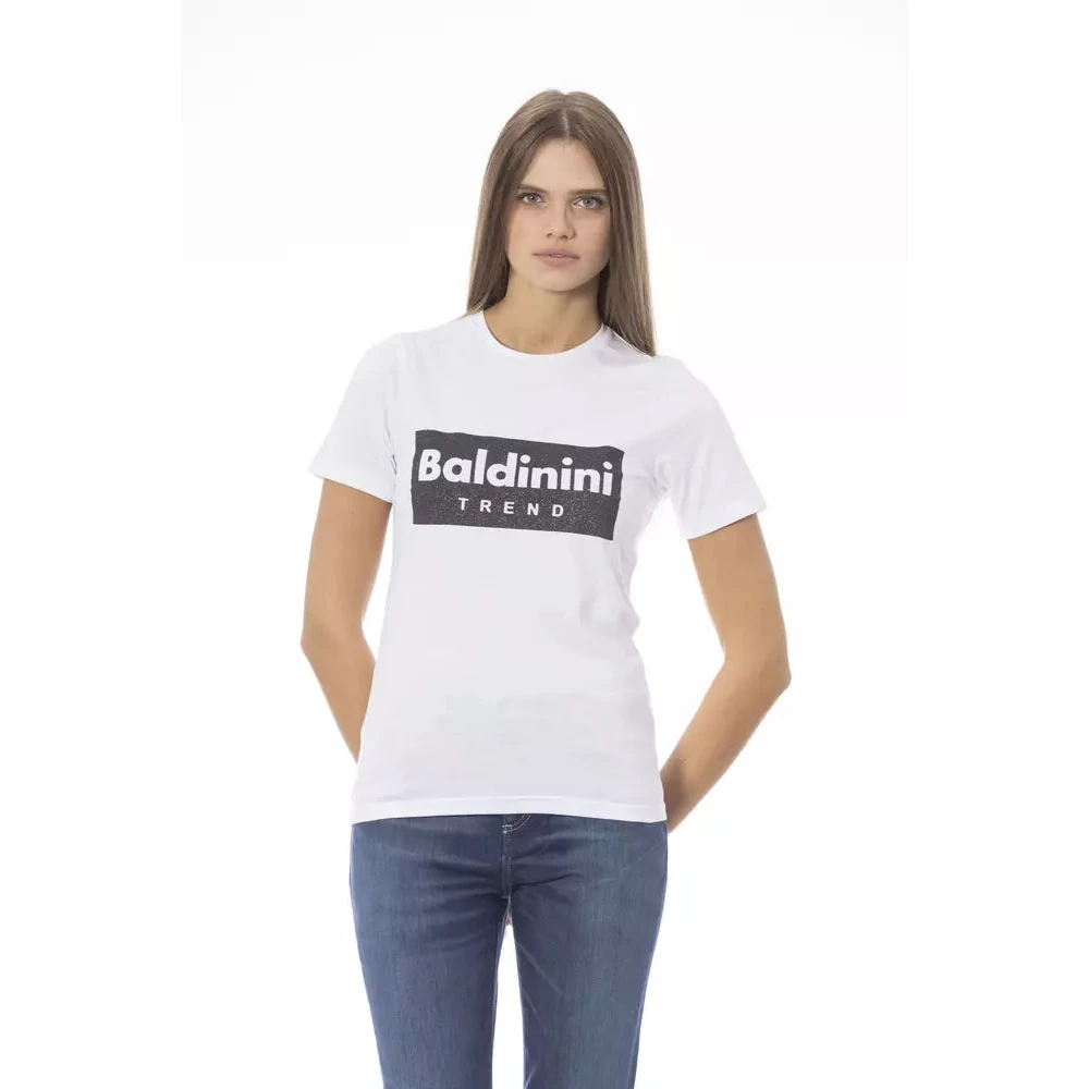 Baldinini Trendy Witte Katoenen Top Multicolor Dames
