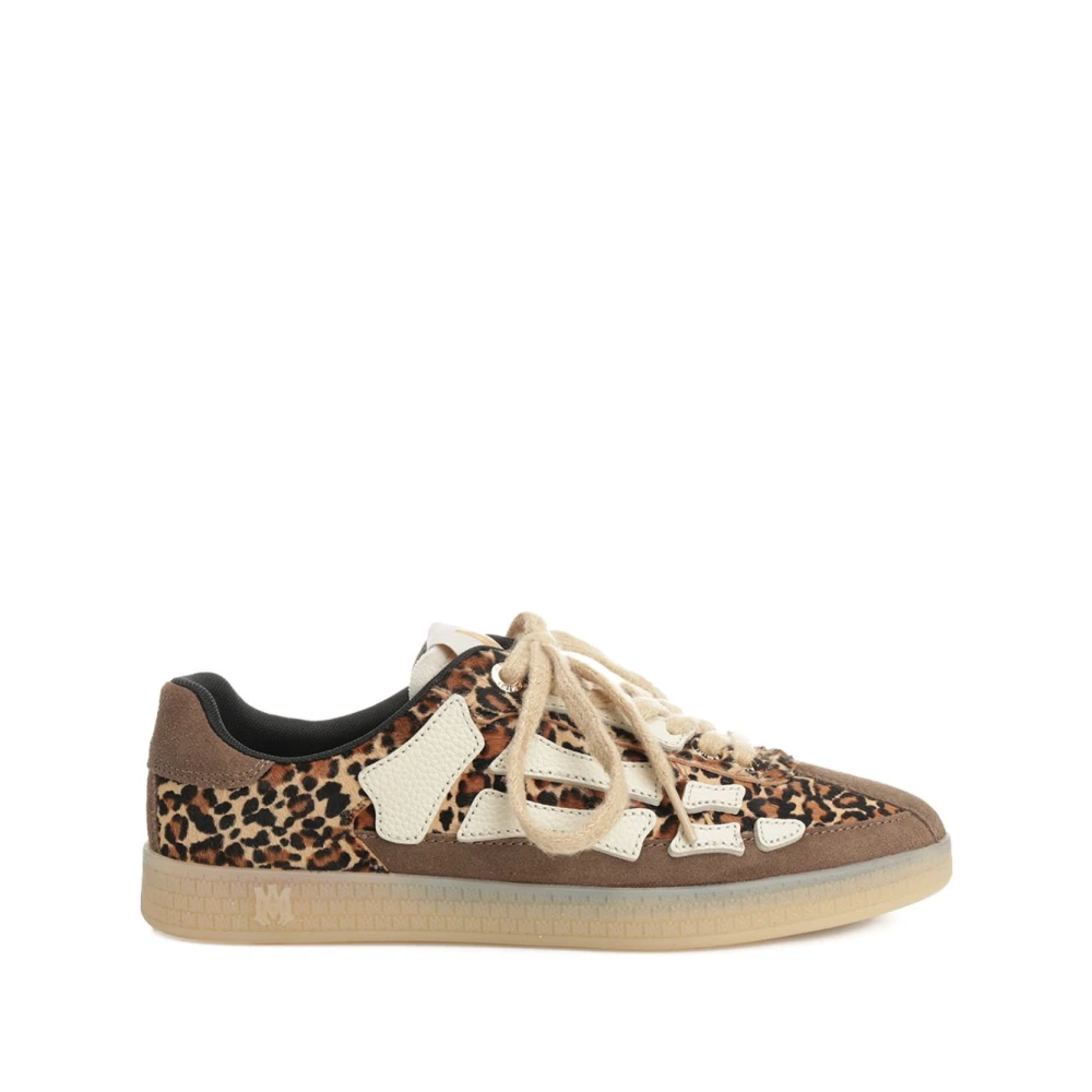 Amiri , Sneakers, Male, Brown, 8 Uk, Animalier Pacific Bones Suede Trainers