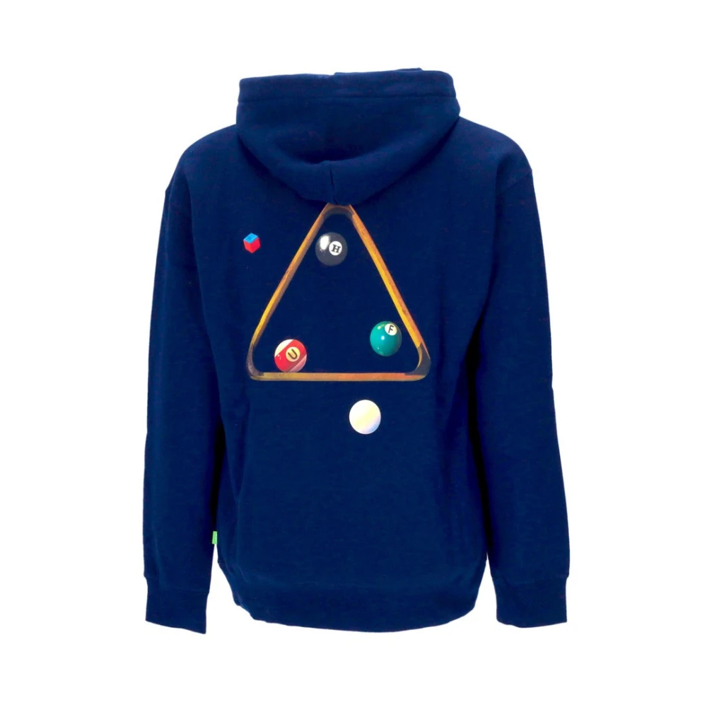 HUF Navy Hoodie met Kangoeroezak Blue Heren