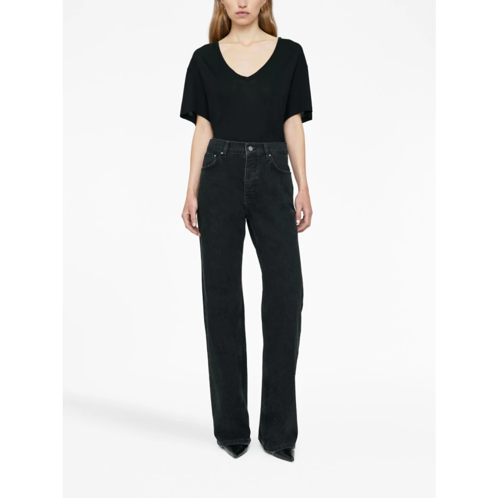 Anine Bing Zwarte Vale Stijlvolle Top Black Dames