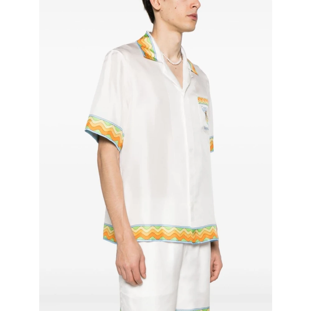 Casablanca Short Sleeve Shirts White Heren
