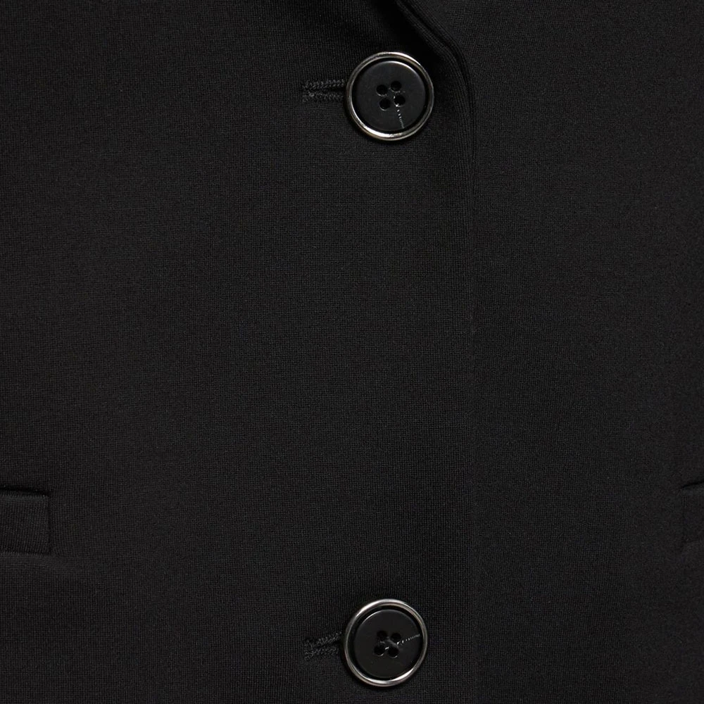Max Mara Jersey Blazer Zwart Single-Breasted Black Dames