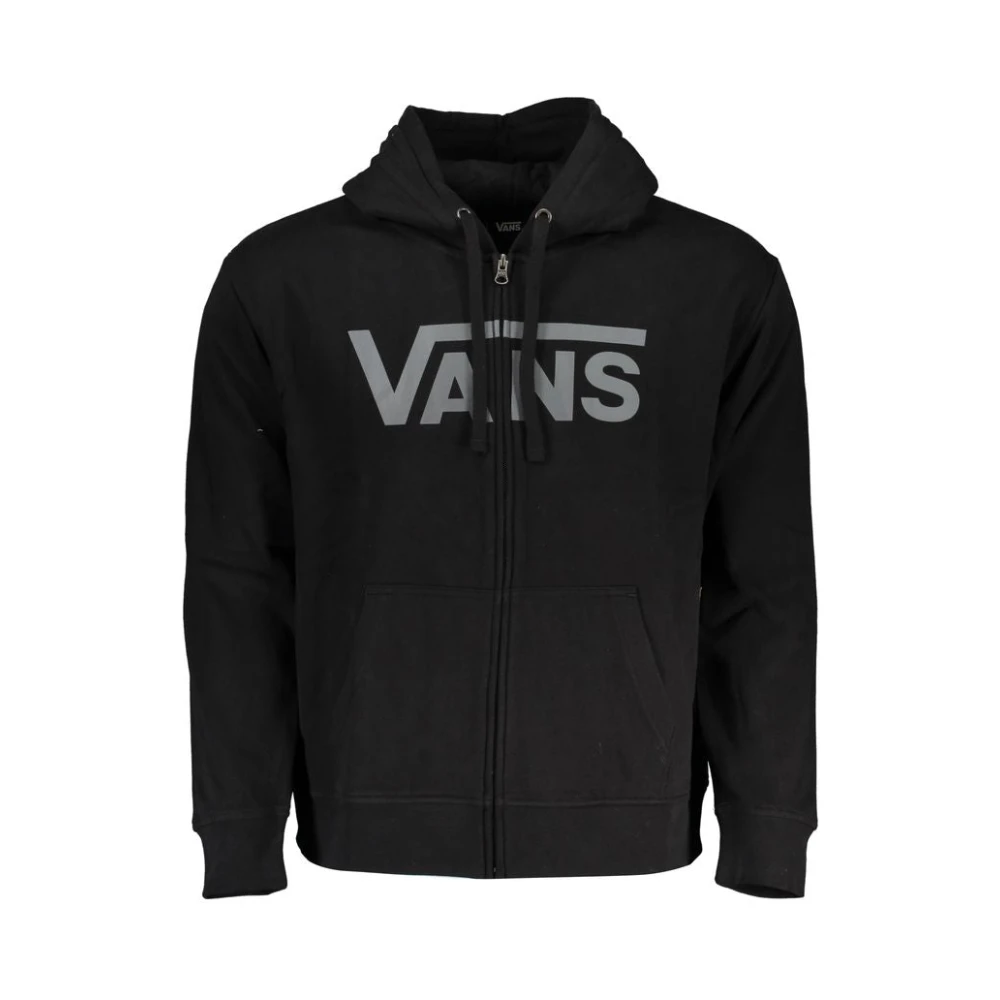 Vans Zwarte hoodie met rits en print Black Heren