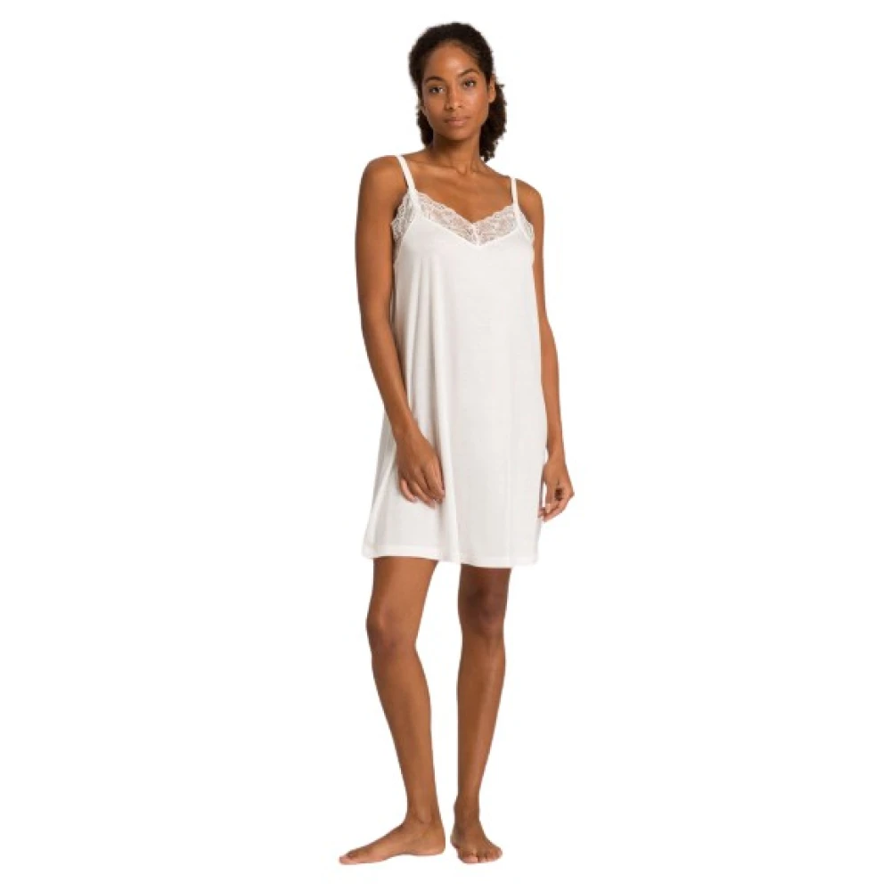 Hanro Vrouw Wit Nachtkleding Dames, M, Spaghetti Jurk 90Cm - Juna Nw