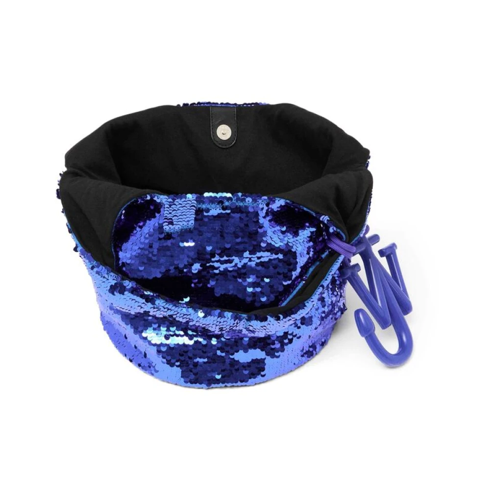 JW Anderson Elektrisch Blauwe Pailletten Handtas met Ankerlogo Blue Dames