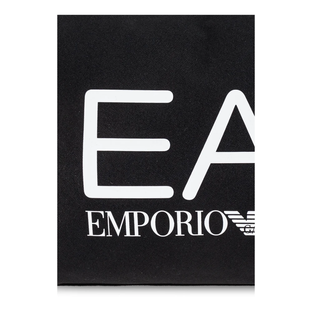 Emporio Armani EA7 Toilettas met bedrukt logo Black Unisex