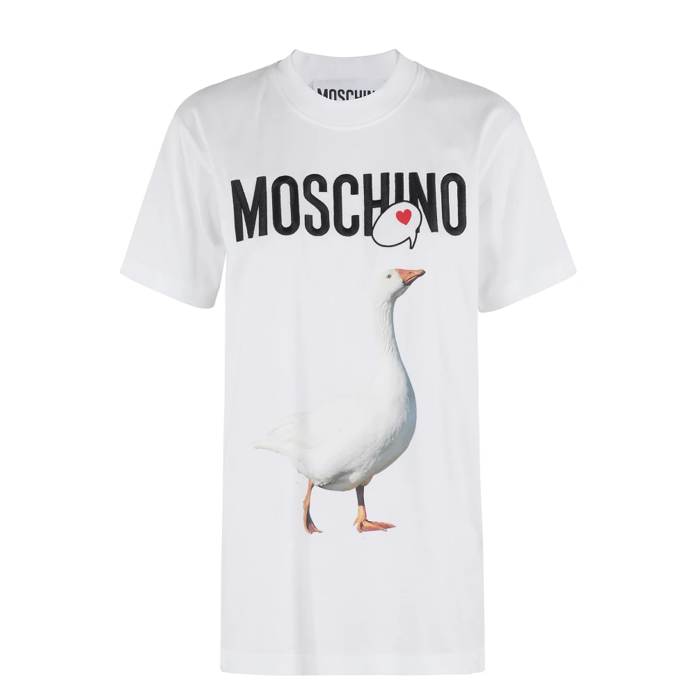Moschino Casual Katoenen T-shirt White Dames