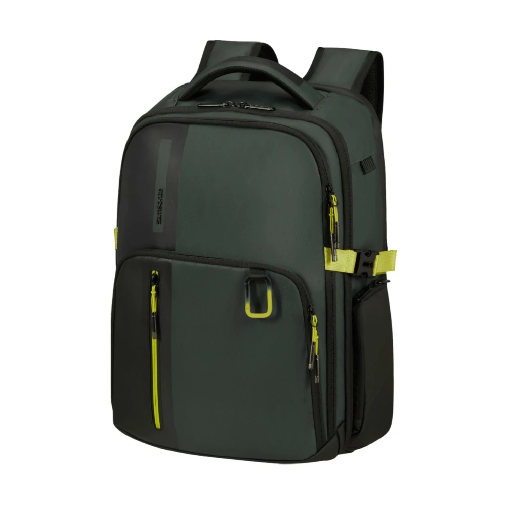 Samsonite Stedelijk Ontwerp Laptop Rugzak met Reflecterende Details Green Unisex