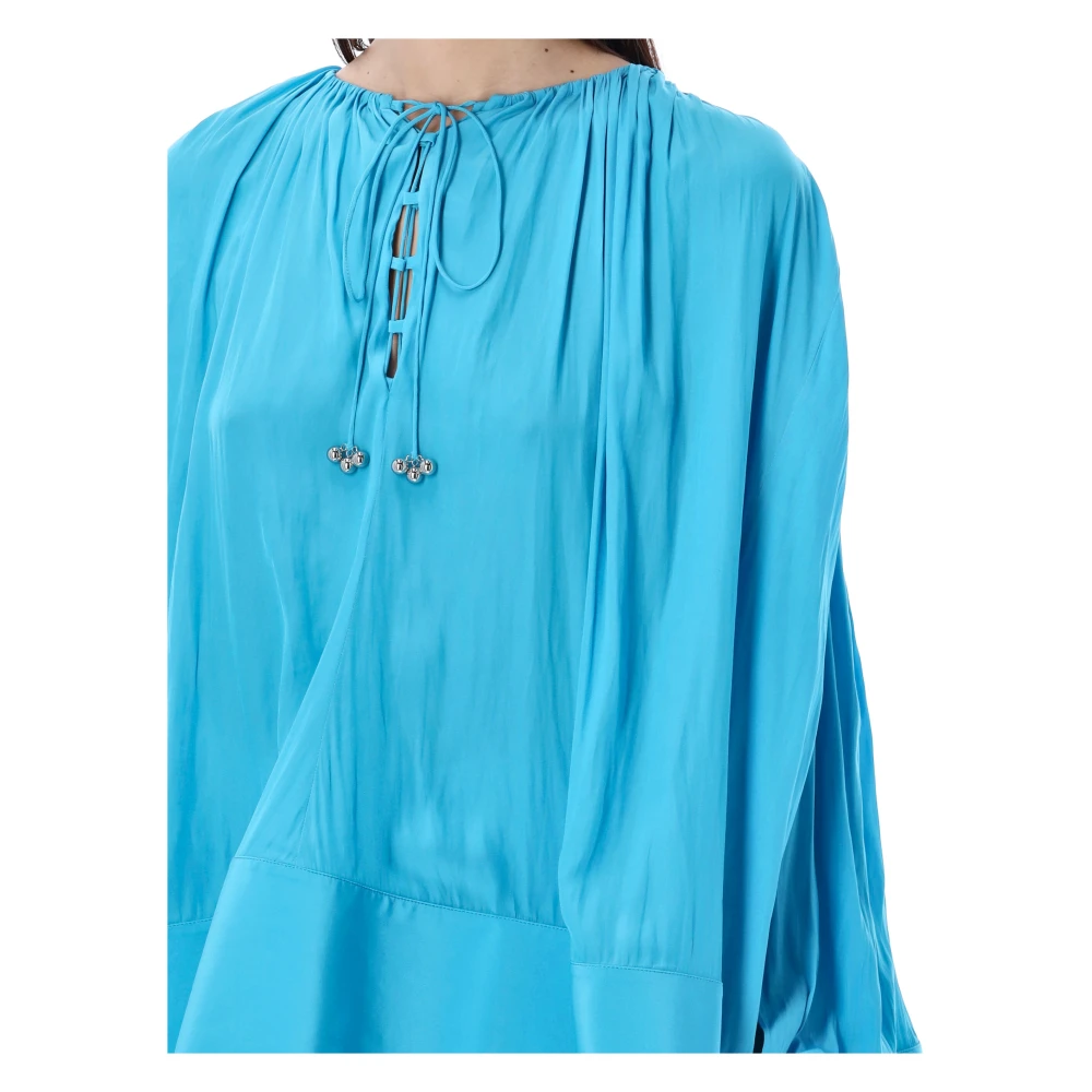 Lanvin Gerimpeld Overhemd Stijlvol en Trendy Blue Dames