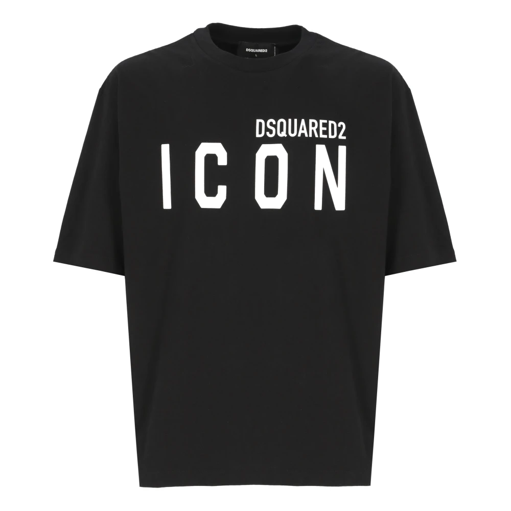 Dsquared2 Zwart T-shirt met logoprint Black Heren