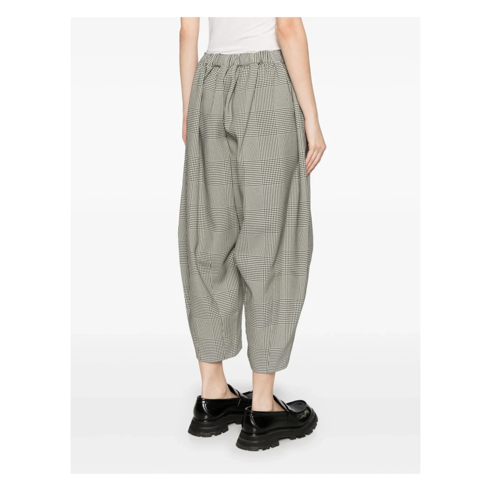 Comme des Garçons Stijlvolle Houndstooth Tapered Broek Multicolor Dames