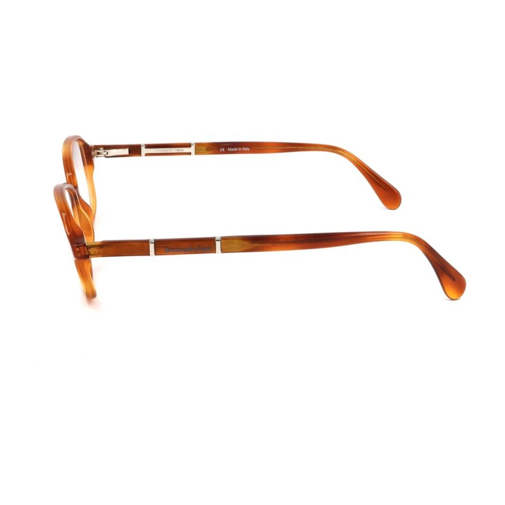 Ermenegildo Zegna Bruine Plastic Frames Unisex Design Brown Unisex