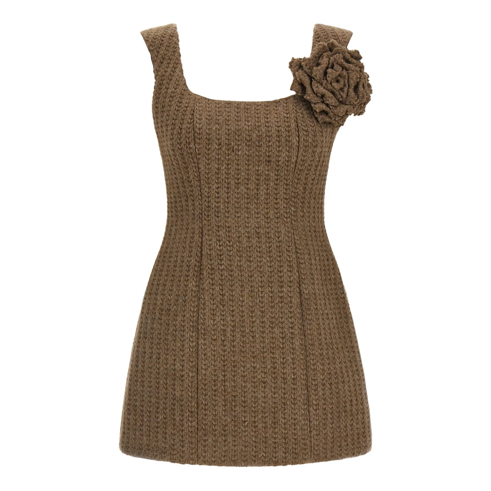 Giuseppe Di Morabito Brown Short Dresses, Female, Xs, Knitted Wool Mini Dress