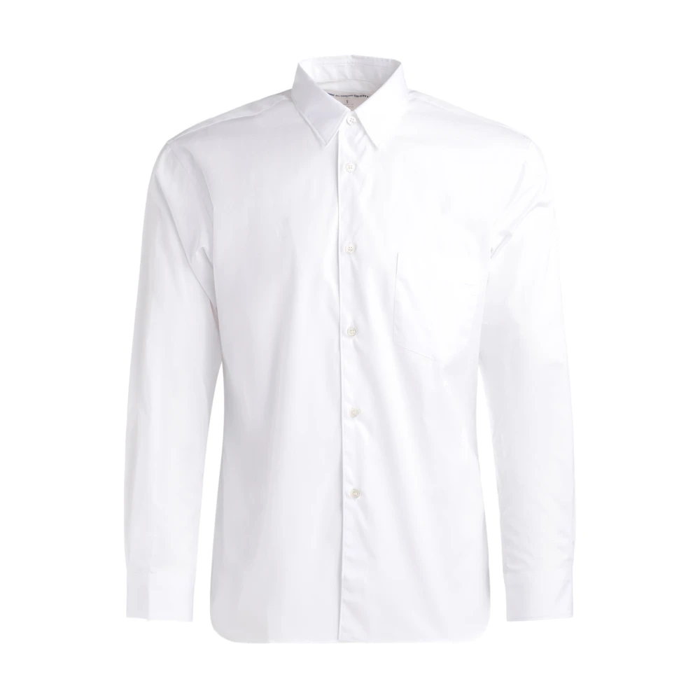 Comme des Garçons Witte Katoenen Overhemd met Borstzak White Heren