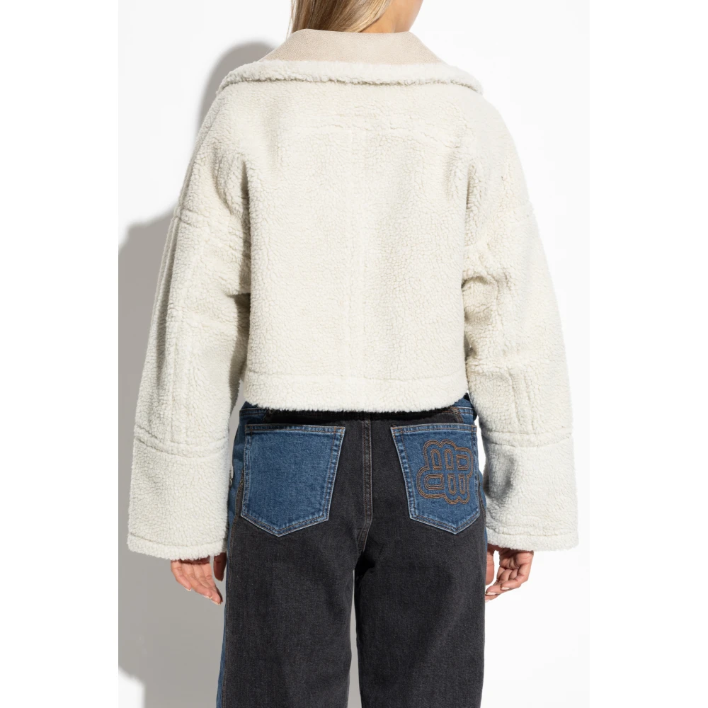 Munthe Omkeerbare imitatieleren jas Beige Dames
