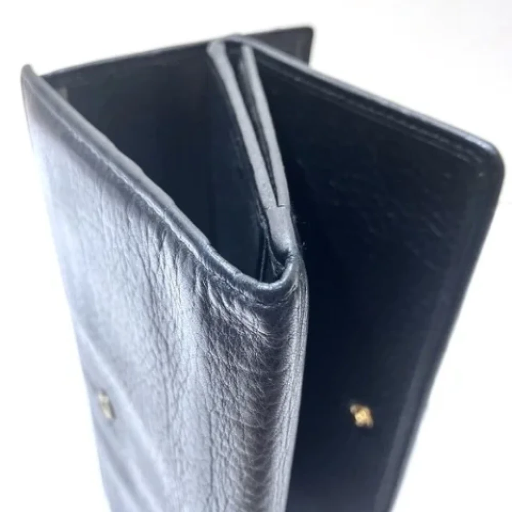 Bvlgari Vintage Pre-owned Leather wallets Beige Dames