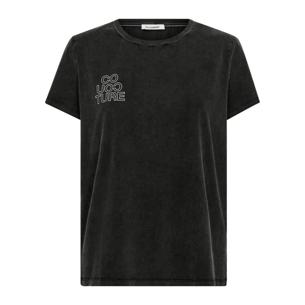 Co'Couture Zuurcontour Tee Top Zwart Black Dames