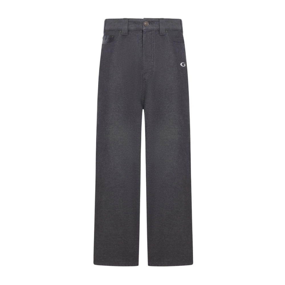 Balenciaga Men's Gray Trompe L'oeil Trousers - Wide Trousers - M - Trousers