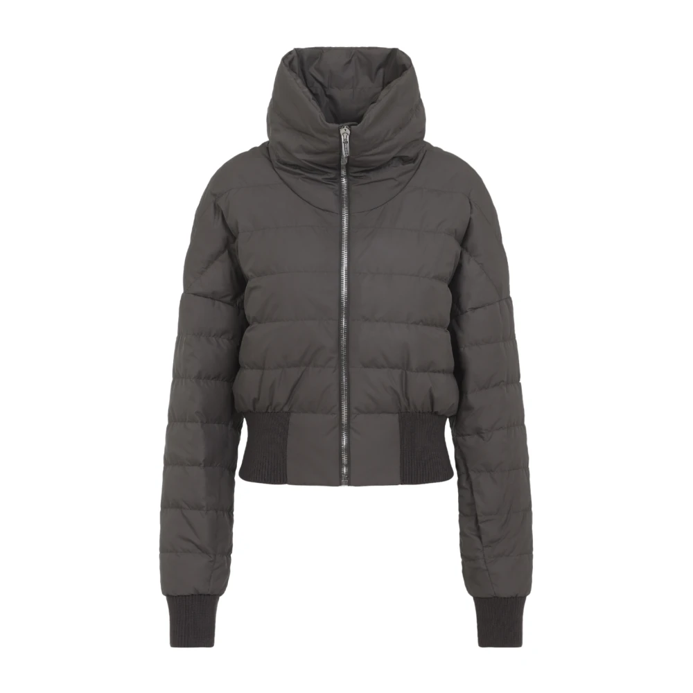 Moncler Brown Cropped Down Jacket - Female - Down Jackets - Xs - Jackets